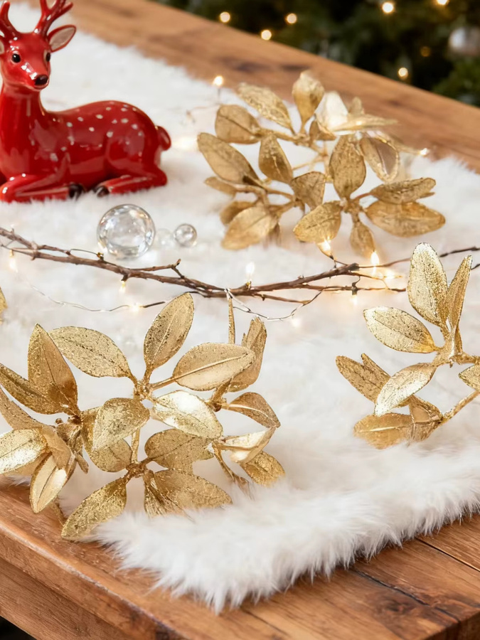 Künstliche Kiefernbäume von XIAOYINMO in Gold und Silber für deine Tischdekoration, Hochzeitsdeko oder DIY-Bastelarbeiten - Bild 2
