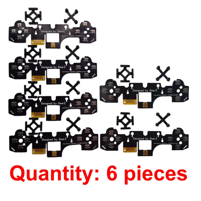 GEARZ PS5 Controller-Tastenset in Schwarz mit mechanischem Mikroschalter-Kit und anpassbarem taktilem D-Pad, kompatibel mit PlayStation BDM010/BDM020 - Bild 2
