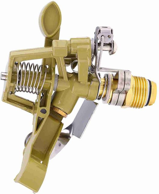 mfySpace 360 Grad Drehbarer Gartenregner aus Zinklegierung mit 1/2 Zoll Anschluss in Beige - Bild 1