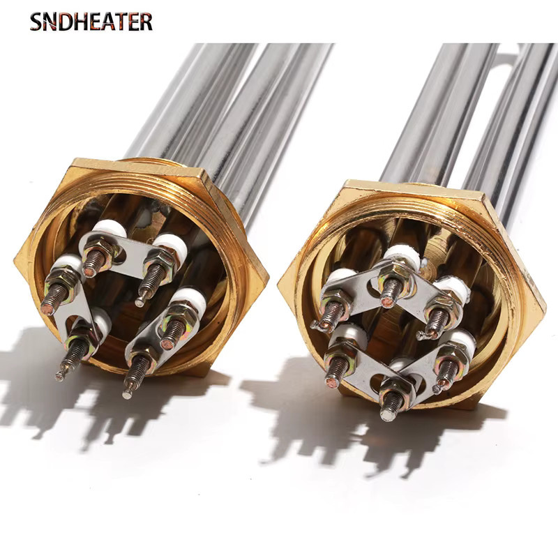SNDHEATER Elektroheizung Heizelement mit G1 1/4 Zoll Gewinde und Tasse in Silber - Bild 2