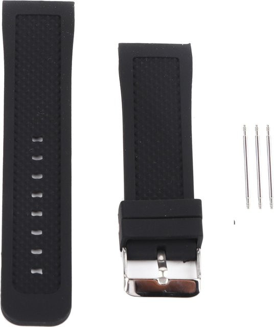 Neoglint Uhrenarmband Silikon, 24 mm, Schwarz, Herren - Bild 1