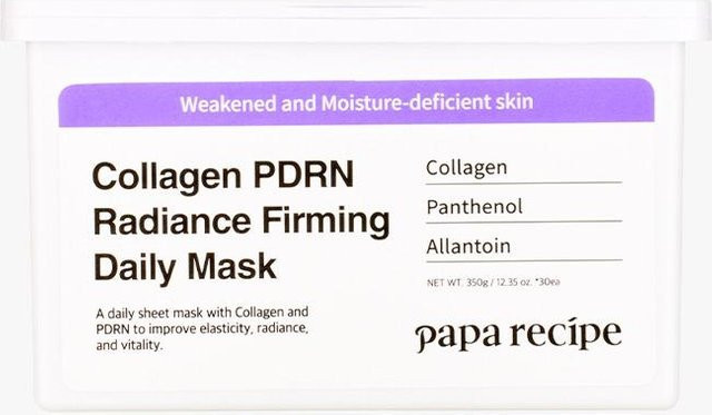 PAPA RECIPE Collagen PDRN Straffende Maske, 30 Stück, für trockene und reife Haut - Bild 1