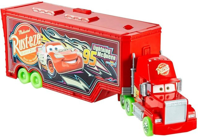 Mattel Disney Pixar Cars Rennabenteuer 2-in-1 Spielset Spielzeugtruck und Tuning-Station Glow in the Dark - Bild 1