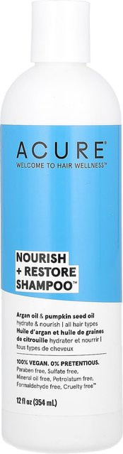 ACURE Nourish + Restore Shampoo, Arganöl und Kürbiskernöl, 354 ml - Bild 1
