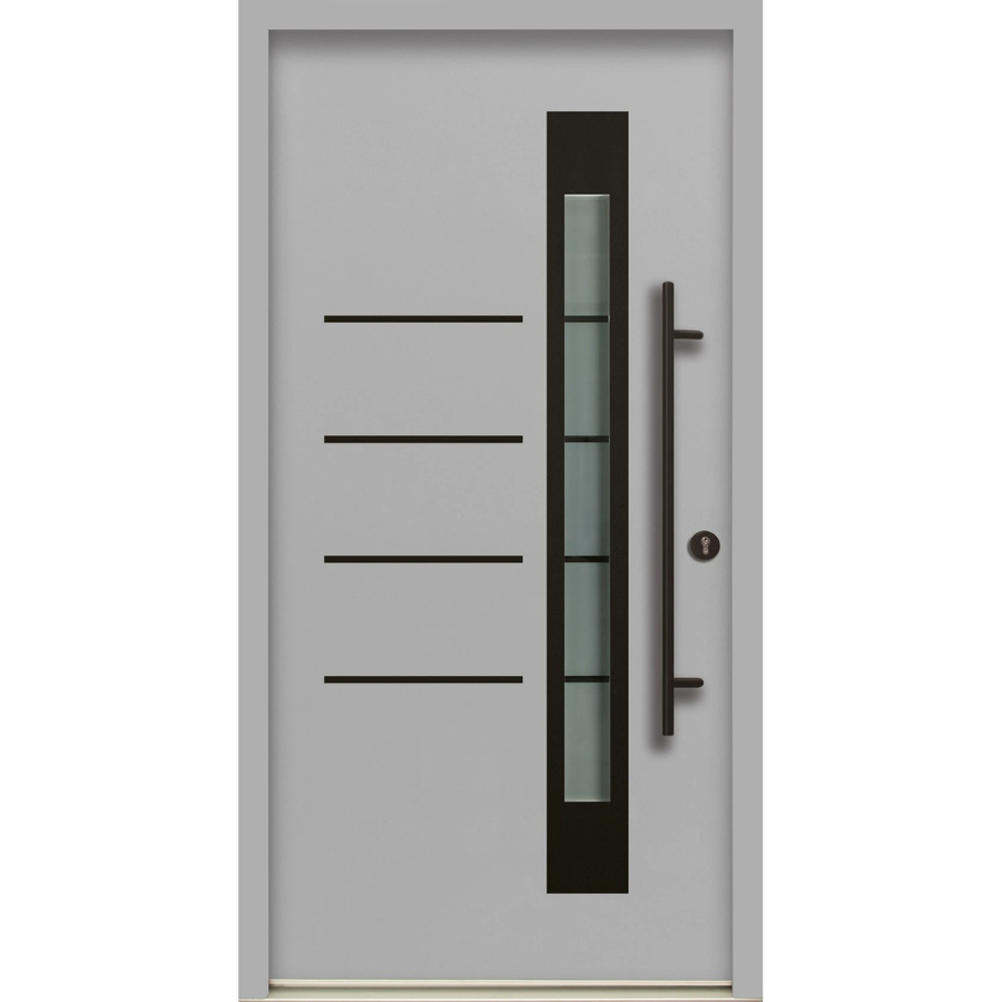 Splendoor Thermospace Haustür Berlin Prime modern in Grau-Schwarz mit Glaseinsatz B: 110 cm, H: 210 cm - Bild 2