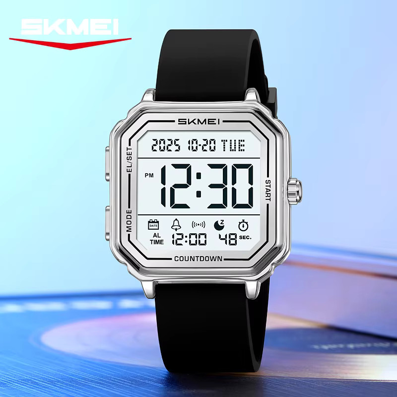 SKMEI Digitaluhr, Chronograph, Quarz, Silikon, Schwarz, Herren - Bild 4