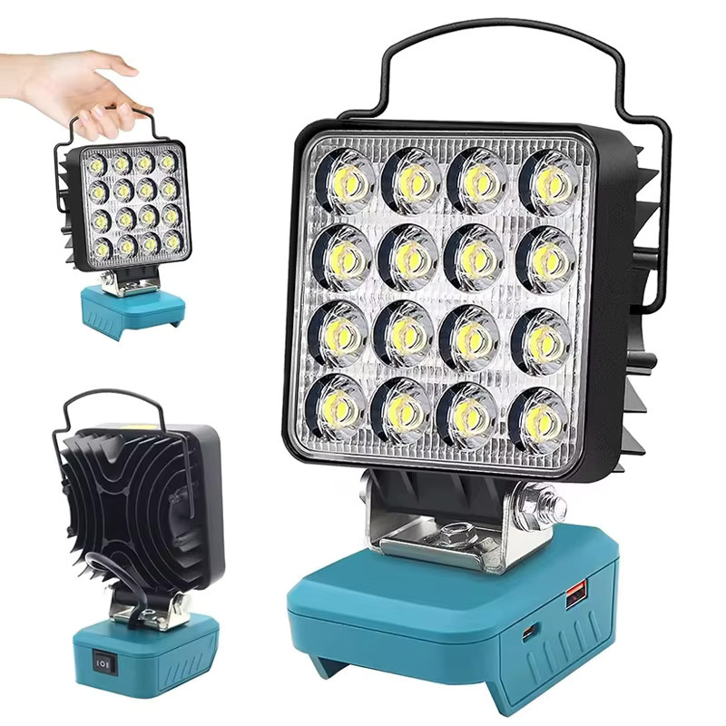Akku-LED-Arbeitsleuchte und Taschenlampe kompatibel mit DeWalt, Makita, Bosch, Milwaukee und Ryobi M18 Akku-Gehäusen - Bild 4