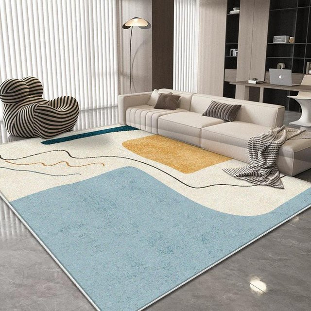 Moderner Wohnzimmerteppich JGJG mit abstraktem Design, rutschfest und waschbar, Mehrfarbig, B/T: 60 x 90 cm - Bild 1