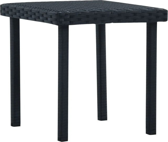 Furnicato Garten-Beistelltisch aus Poly Rattan in Schwarz, B/T/H: 40 x 40 x 40 cm - Bild 1