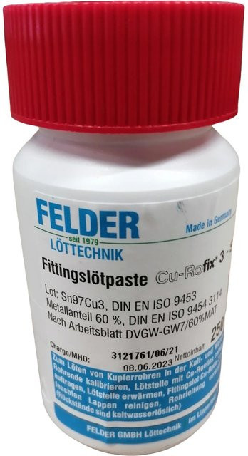 Kirchhoff Kupfer-Weichlötpaste S-Sn97Cu3 Grau 250 g - Bild 1