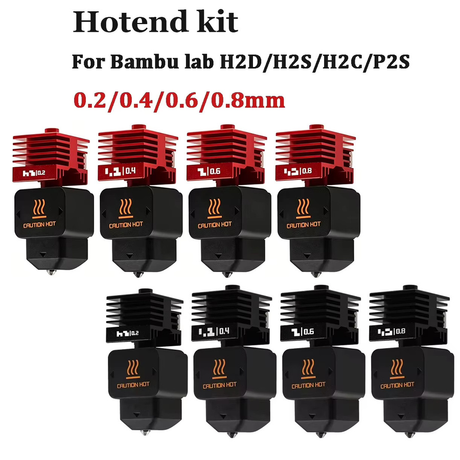 H2D P2S Hotend-Kit für Bambu Lab mit austauschbaren Düsen 0,2/0,4/0,6/0,8 mm für FDM 3D-Drucker - Bild 2
