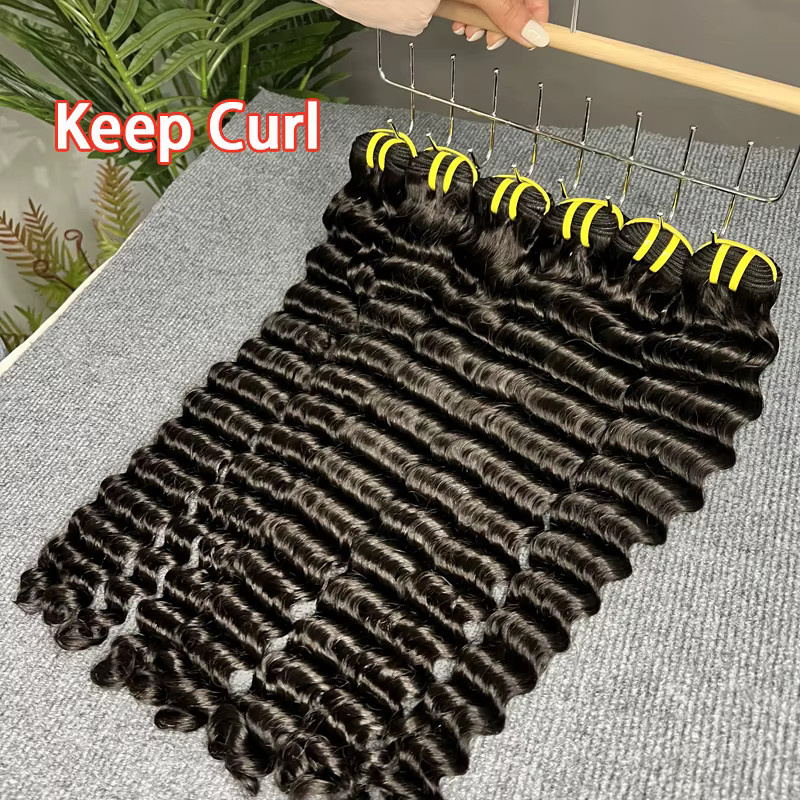 GDYLuxury Deep Wave Echthaar-Bündel, Vietnamesisches Echthaar, Unisex - Bild 4