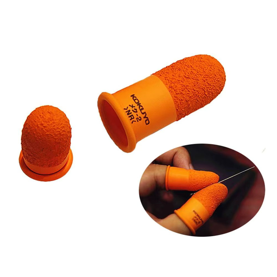 Rutschfeste Fingerabdeckungen in Orange als Mehrzweck-Schutzhandschuhe für Näharbeiten und präzises Werkzeugzählen - Bild 2