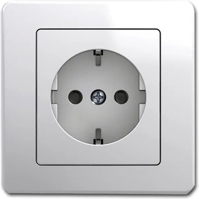 TEM EKONOMIK Schuko-Steckdose Weiß 250V 16A Unterputz - Bild 1
