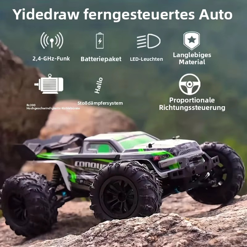 WLtoys 4WD RC-Auto, Monster Truck, 1:16, mit LED-Leuchten - Bild 3