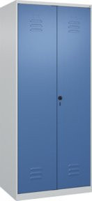 C+P Wäsche-Spind Classic PLUS mit 2 Abteilen und Sicherheits-Drehriegel, Farbe: Lichtgrau/Fernblau, H x B x T: 185 x 80 x 50 cm - Bild 1