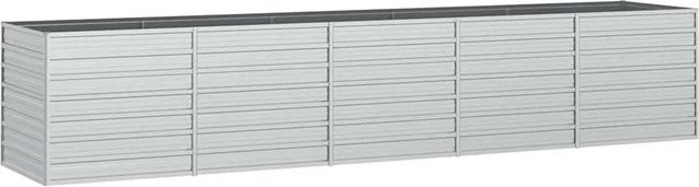 vidaXL Garten-Hochbeet aus verzinktem Stahl in Silber, B/T/H: 400 x 80 x 77 cm - Bild 1