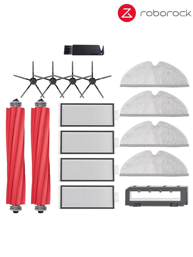 Roborock Ersatzteil-Set für Q7 Max, Max+ und T8 mit Hauptbürste, Seitenbürste, Hepa-Filter, Wischlappen und Abdeckung in Multicolour - Bild 2