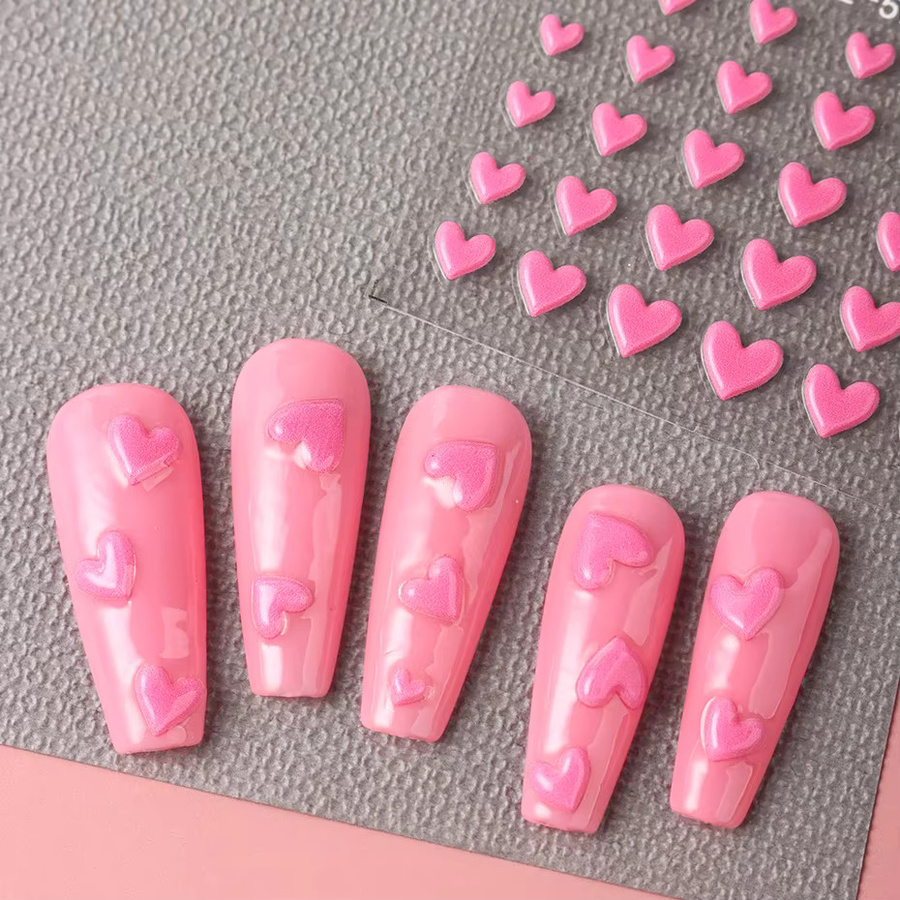 Full Beauty Nail Art Aufkleber, 2 Stück, rosa, glänzend - Bild 2
