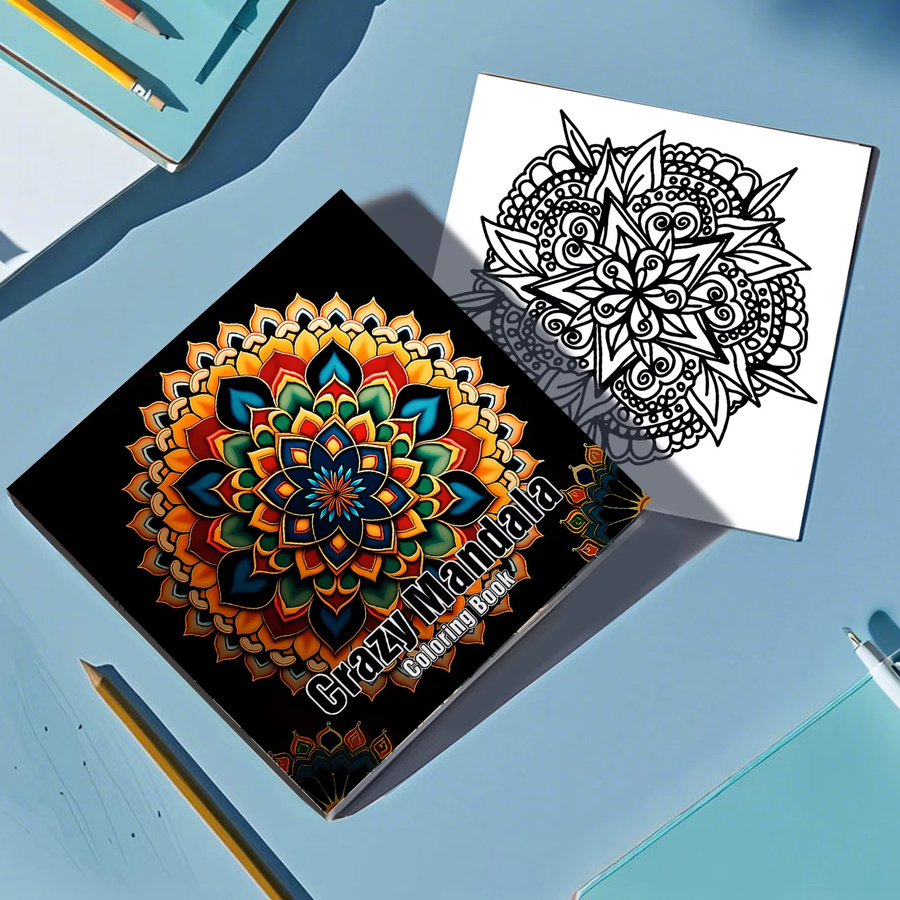 Verrücktes Mandala-Malbuch für Erwachsene zur Entspannung und Achtsamkeit in Mehrfarbig - Bild 4