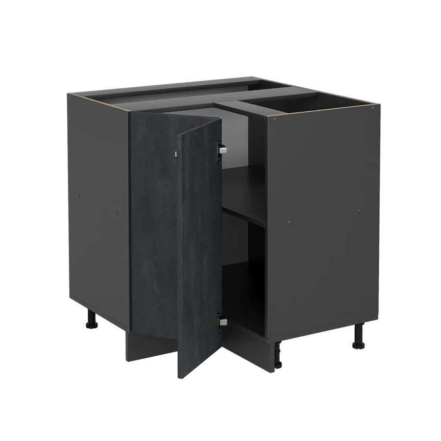 Vicco Eckunterschrank R-Line in Schwarz Beton/Anthrazit und Eiche - Bild 2