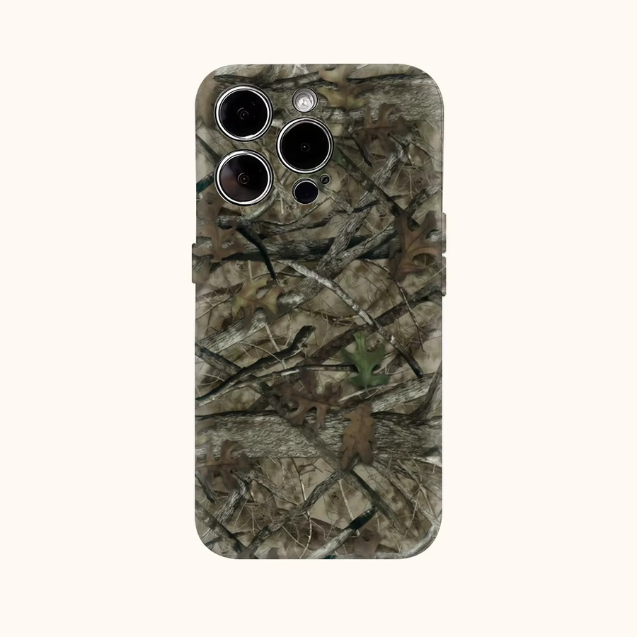 Potdemiel Zweigblätter Camouflage Handyhülle für iPhone in Multicolor mit doppelschichtiger Rückseite - Bild 2