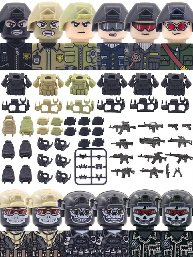 Semalam City SWAT Geisterkommando-Figuren, Bausteine, Polizei - Bild 3