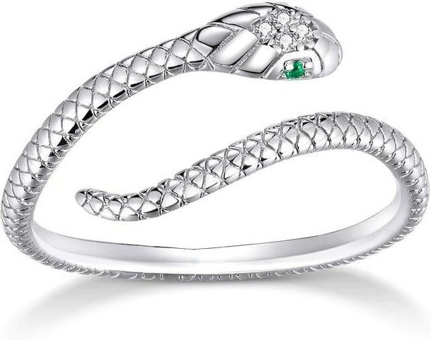 Schlange Ring, Silber Farbe, Damen - Bild 1
