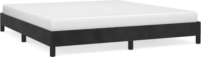 vidaXL Bettgestell aus Samt in Schwarz, B/T/H: 160 x 200 x 163 cm - Bild 1