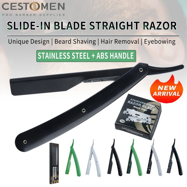 CestoMen Barber Slide-Out Rasiermesser, Edelstahl, Tarnmuster, Herren - Bild 1