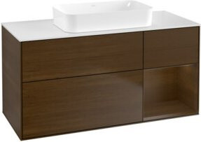 V&B Waschtischunterschrank Finion in Walnuss, B/T: 120 x 60 cm - Bild 1