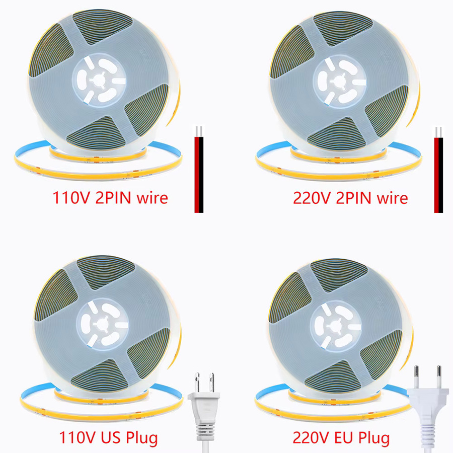 KISUFU COB LED Streifen Licht Weiß mit 240 LEDs/m und Netzteil - Bild 2