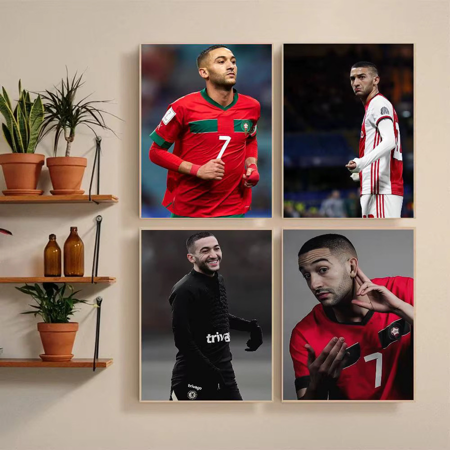 Kayou H-Hakim Z-Ziyech Poster, selbstklebender Wandaufkleber aus wasserfestem Papier in Mehrfarbig, modernes abstraktes Motiv für Wanddekoration - Bild 2