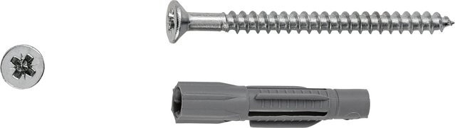 LUX-TOOLS Allzweckdübel aus Nylon mit Schrauben, 16 Stück, Durchmesser: 5 mm, Länge: 29 mm - Bild 1