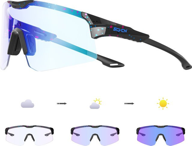 SCVCN Sportsonnenbrille, Photochrome, Unisex, Kunststoff - Bild 1
