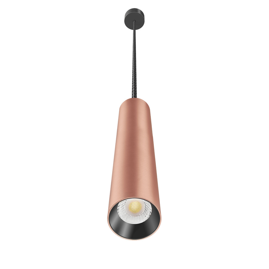 Luxvenum Pendelleuchte SIGNATURE 1-flammig in Roségold gebürstet, dimmbar (dimm2warm 1800-3000K), LED 7W, Höhe: 35 cm - Bild 1
