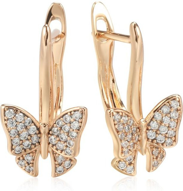 Ohrringe Schmetterling, Roségold, Damen - Bild 1