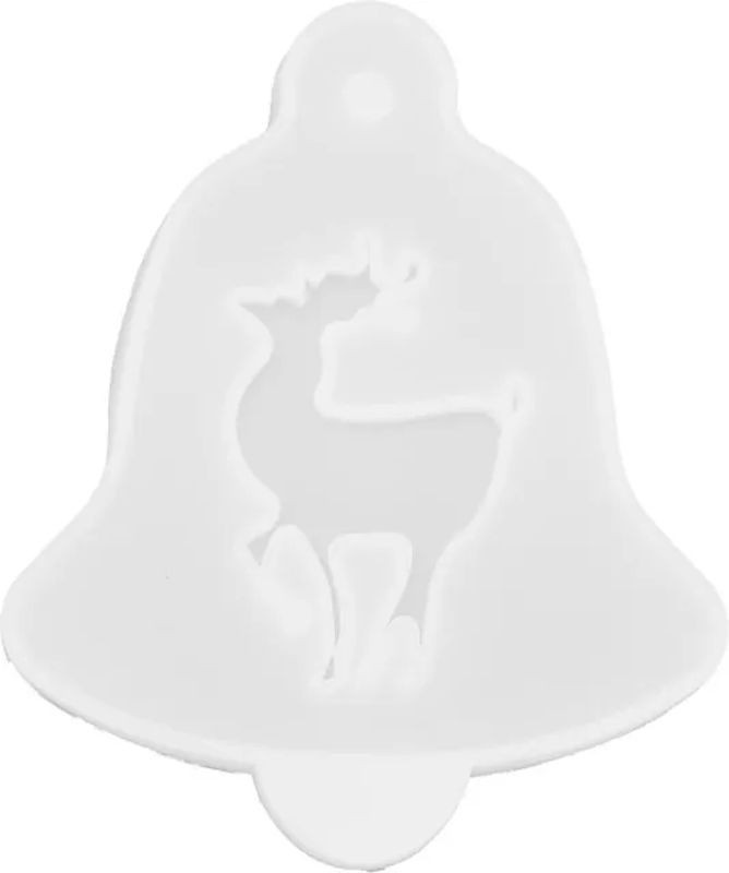 GoolRC Weihnachtsanhänger aus Silikon in Weiß als DIY Rentier und Glocke Hängeornament für deinen Weihnachtsbaum - Bild 1