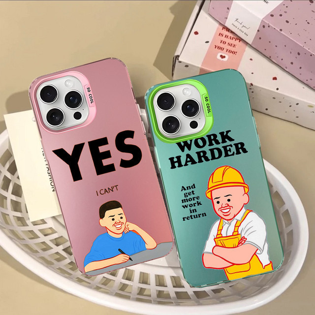 Handyhülle Joan Cornella Comics für iPhone 16 15 Pro Max 14 Plus 13 12 11 in Silber und Pink - Bild 1