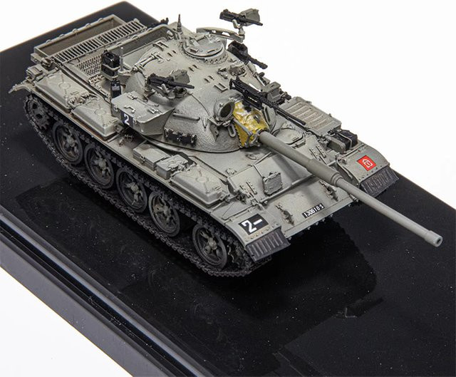 WELLY Israel TIRAN 5 Mittelschwerer Panzer T55, Simulationsmodell, 1/72 Maßstab, Harz - Bild 1