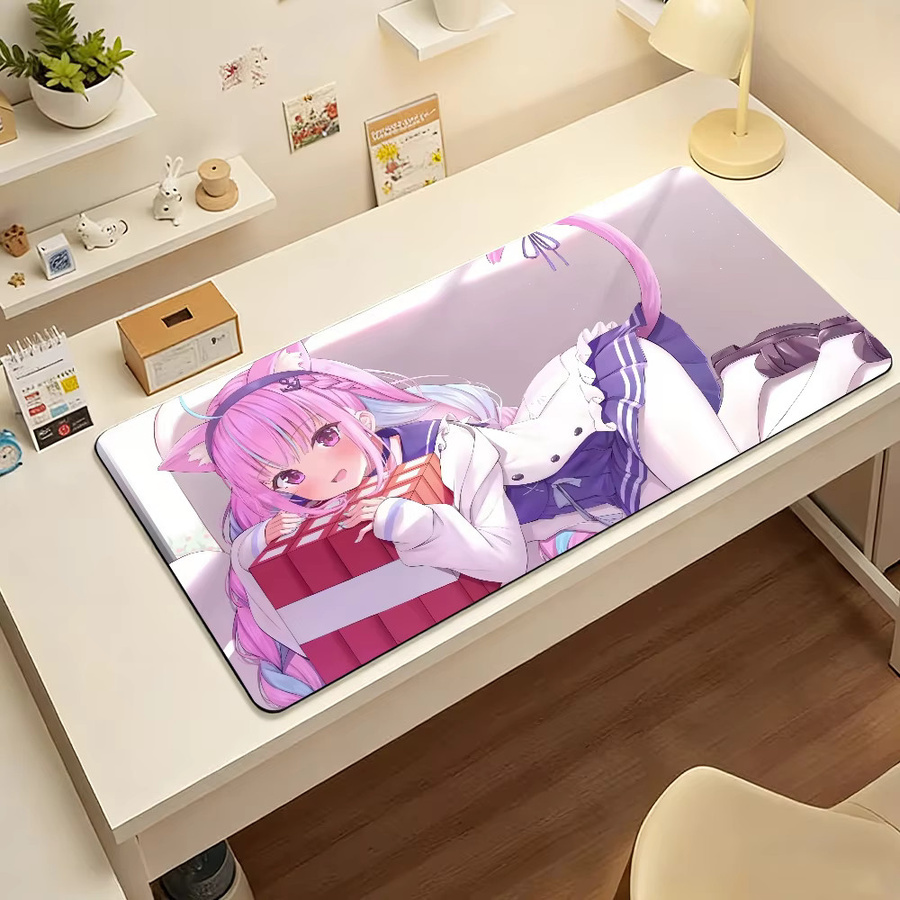V-Minato Aqua Mauspad aus Gummi in Blau/Mehrfarbig, rutschfeste Schreibtischunterlage für Gamer und Computer-Nutzer - Bild 6