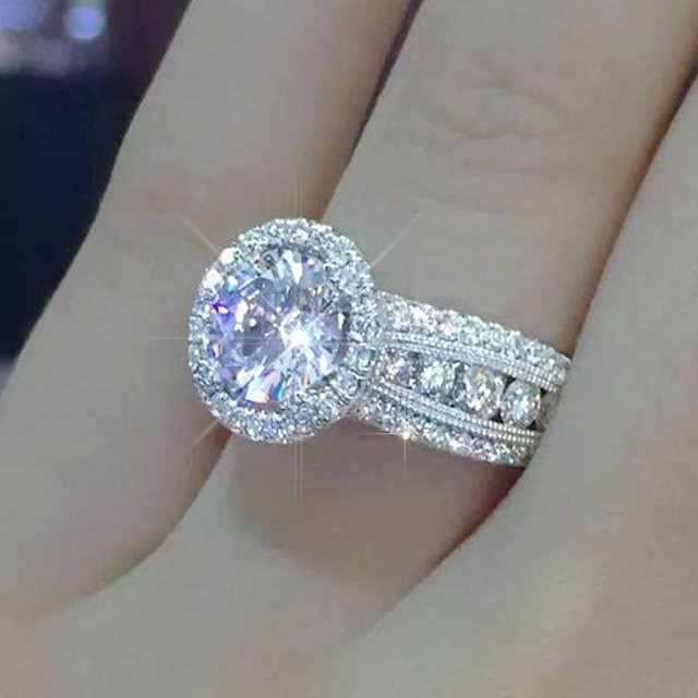 Ring Gypsy-Stern, Kupfer, Weiß, Zirkonia, Damen, Verlobung - Bild 1