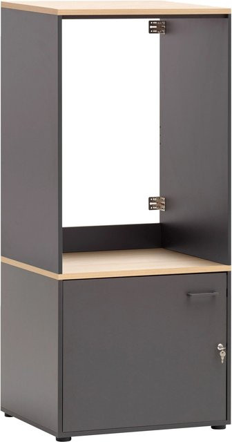 Schildmeyer Waschmaschinenschrank-Set Solea 2-tlg. Anthrazit Schwarz B/T/H: 96 x 60 x 67,1 cm - Bild 1