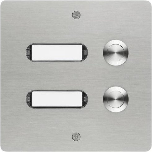 Grothe Klingeltaster 55502 aus Edelstahl V2A in Silber mit Namensschild - Bild 1