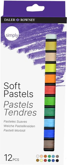 Rowney Simply Softpastellkreiden in 12 Farben, Mehrfarbig - Bild 1