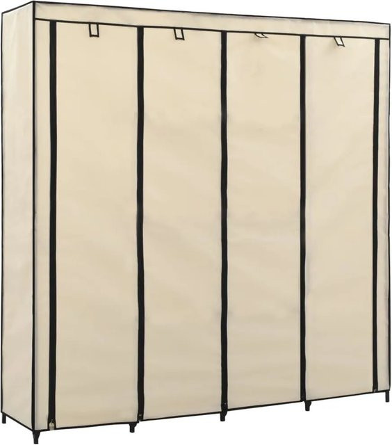 vidaXL Kleiderschrank mit 4 Fächern in Beige, B/T/H: 175 x 45 x 170 cm - Bild 1