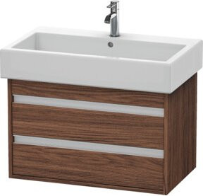 Duravit Waschtischunterschrank Ketho in Nussbaum Dunkelbraun mit 2 Schubladen, wandhängend, B/T/H: 75 x 44 x 48 cm - Bild 1