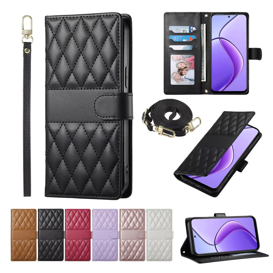 Leder Umhängetasche mit Kartenetui und langem Lanyard für Samsung Galaxy S26 Ultra S25 S24 S23 FE S22 S21 Plus A16 A36 A17 in Pink - Bild 6