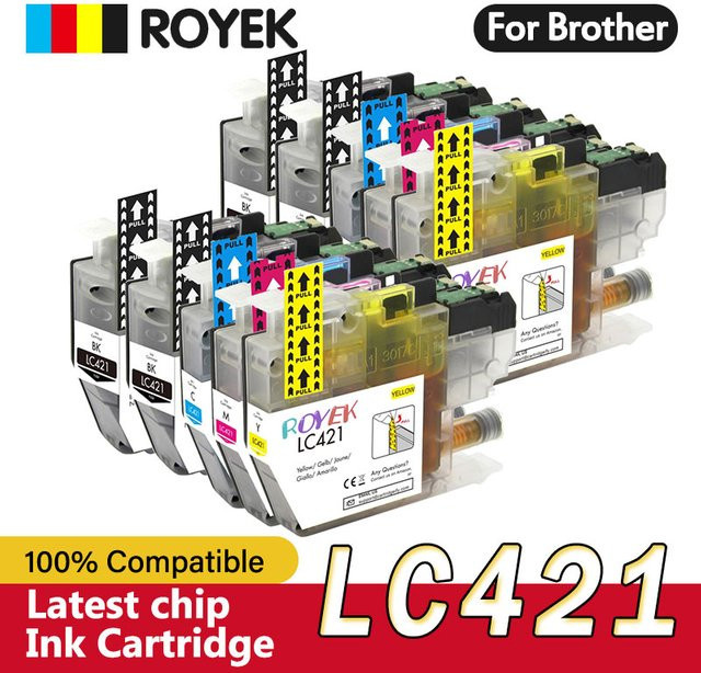 Brother LC421XL Tintenpatronen Set in Schwarz und Multicolor für DCP-J1050DW, DCP-J1140DW, DCP-J1800DW und MFC-J1010DW - Bild 1