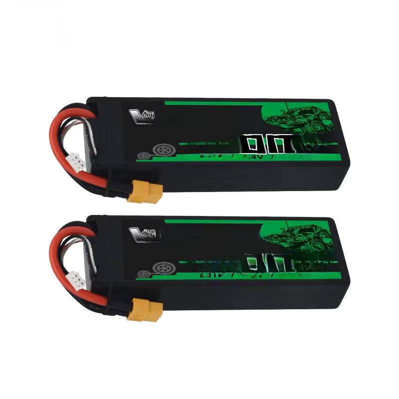 VSVAW 2S Lipo Batterie, 2-teiliges Set, 7,4 V 80C 5200mAh Hardcase T Stecker - Bild 5